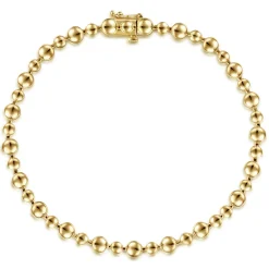 Outlet Gabriel & Co. 14K Yellow Gold Bujukan Bead Tennis Bracelet