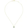 New Gabriel & Co. 14K Yellow Gold Bujukan Blue Topaz Pendant Necklace