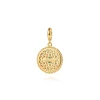 Clearance Gabriel & Co. 14K Yellow Gold Bujukan Blue Topaz Medallion Pendant With Detachable Bail