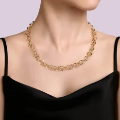 Gabriel & Co. 14K Yellow Gold Bujukan Circle Chain Necklace