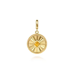 Outlet Gabriel & Co. 14K Yellow Gold Bujukan Citrine Medallion Pendant With Detachable Bail