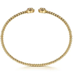 Discount Gabriel & Co. 14K Yellow Gold Bujukan Cluster Diamond Split Bangle