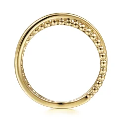Gabriel & Co. 14K Yellow Gold Bujukan Criss Cross Ring