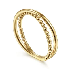 Gabriel & Co. 14K Yellow Gold Bujukan Criss Cross Ring