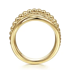 Gabriel & Co. 14K Yellow Gold Bujukan Criss Cross Ring