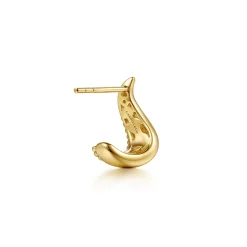 Clearance Gabriel & Co. 14K Yellow Gold Bujukan Curved J Hoop Earrings