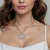 New Gabriel & Co. 14K Yellow Gold Bujukan Diamond Pave Medallion Pendant Necklace