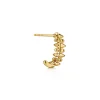 Gabriel & Co. 14K Yellow Gold Bujukan Diamond Spike J Hoop Earrings
