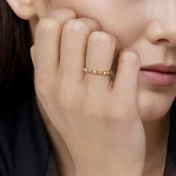 Gabriel & Co. 14K Yellow Gold Bujukan Diamond Stackable Ring