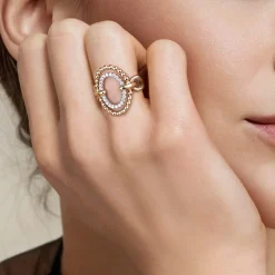 Discount Gabriel & Co. 14K Yellow Gold Bujukan Diamond Oval Fashion Ring