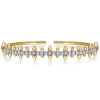 Gabriel & Co. 14K Yellow Gold Bujukan Diamond Spike Flexible Cuff Bracelet