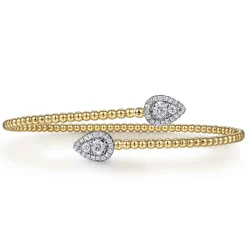 Sale Gabriel & Co. 14K Yellow Gold Bujukan Diamond Bangle