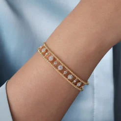 Discount Gabriel & Co. 14K Yellow Gold Bujukan Diamond Cluster Cuff Bangle