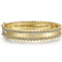 Discount Gabriel & Co. 14K Yellow Gold Bujukan Diamond Bangle