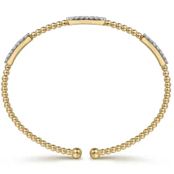 Online Gabriel & Co. 14K Yellow Gold Bujukan Diamond Stations Bangle