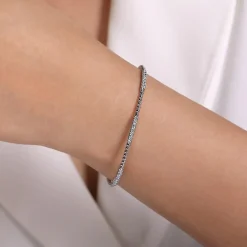 Online Gabriel & Co. 14K Yellow Gold Bujukan Diamond Stations Bangle