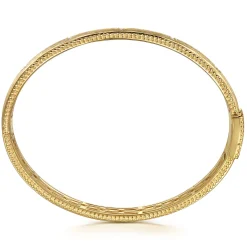 Best Gabriel & Co. 14K Yellow Gold Bujukan Diamond Bangle