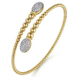 Outlet Gabriel & Co. 14K Yellow Gold Bujukan Diamond Bangle