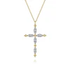 Outlet Gabriel & Co. 14K Yellow Gold Bujukan Diamond Cross Pendant Necklace