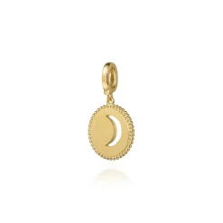 Online Gabriel & Co. 14K Yellow Gold Bujukan Diamond Moon and Star Medallion Pendant With Detachable Bail