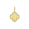 Outlet Gabriel & Co. 14K Yellow Gold Bujukan Diamond Cut Diamond Clover Medallion Pendant With Detachable Bail