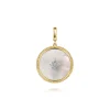 Sale Gabriel & Co. 14K Yellow Gold Bujukan Diamond Mother of Pearl Starburst Medallion Pendant With Detachable Bail