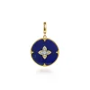 Sale Gabriel & Co. 14K Yellow Gold Bujukan Diamond Clover Medallion Pendant