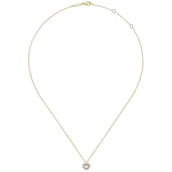 Sale Gabriel & Co. 14K Yellow Gold Bujukan Diamond Pave Heart Pendant Necklace