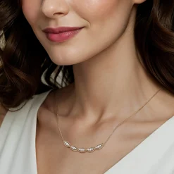 Gabriel & Co. 14K Yellow Gold Bujukan Diamond Bar Necklace