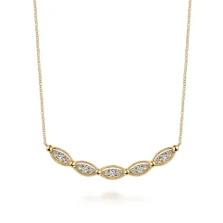 Gabriel & Co. 14K Yellow Gold Bujukan Diamond Bar Necklace