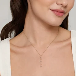 Discount Gabriel & Co. 14K Yellow Gold Bujukan Diamond Bar Necklace