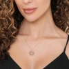 Hot Gabriel & Co. 14K Yellow Gold Bujukan Diamond Sunburst Pendant Necklace