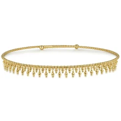 Sale Gabriel & Co. 14K Yellow Gold Bujukan Drop Choker Necklace