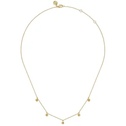 Outlet Gabriel & Co. 14K Yellow Gold Bujukan Flower Drop Station Necklace