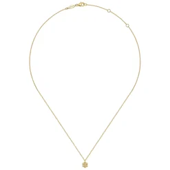 Gabriel & Co. 14K Yellow Gold Bujukan Flower Pendant Necklace