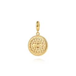 Sale Gabriel & Co. 14K Yellow Gold Bujukan Garnet Medallion Pendant With Detachable Bail