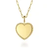 New Gabriel & Co. 14K Yellow Gold Bujukan Heart Personalized Medallion Pendant With Detachable Bail