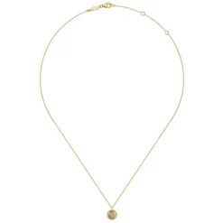 Sale Gabriel & Co. 14K Yellow Gold Bujukan Heart Pendant Necklace with Diamonds