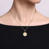 Clearance Gabriel & Co. 14K Yellow Gold Bujukan Hexagon Personalized Medallion Pendant With Detachable Bail