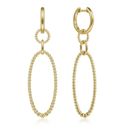 Best Gabriel & Co. 14K Yellow Gold Bujukan Huggie Drop Earrings