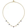 Online Gabriel & Co. 14K Yellow Gold Bujukan Lapis and White Sapphire Droplet Necklace
