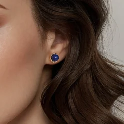 Best Gabriel & Co. 14K Yellow Gold Bujukan Lapis Stud Earrings