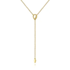 Sale Gabriel & Co. 14K Yellow Gold Bujukan Lariat Necklace