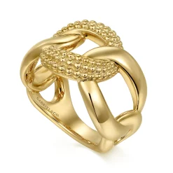 Gabriel & Co. 14K Yellow Gold Bujukan Link Chain Ladies Ring