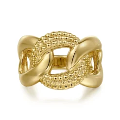 Gabriel & Co. 14K Yellow Gold Bujukan Link Chain Ladies Ring