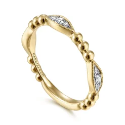 New Gabriel & Co. 14K Yellow Gold Bujukan Marquise Pave Diamond Ring Diamond Ring