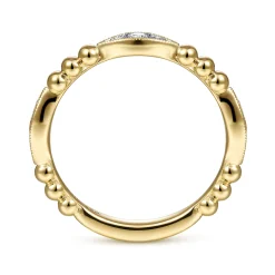 New Gabriel & Co. 14K Yellow Gold Bujukan Marquise Pave Diamond Ring Diamond Ring