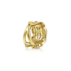 Clearance Gabriel & Co. 14K Yellow Gold Bujukan Multi Row Diamond Huggie Earrings