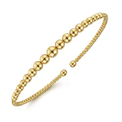 Sale Gabriel & Co. 14K Yellow Gold Bujukan Open Bangle