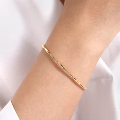 Hot Gabriel & Co. 14K Yellow Gold Bujukan Open Bangle